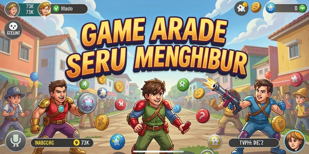 Screenshot gameplay 73K yang menampilkan tantangan seru dalam game Arcade.