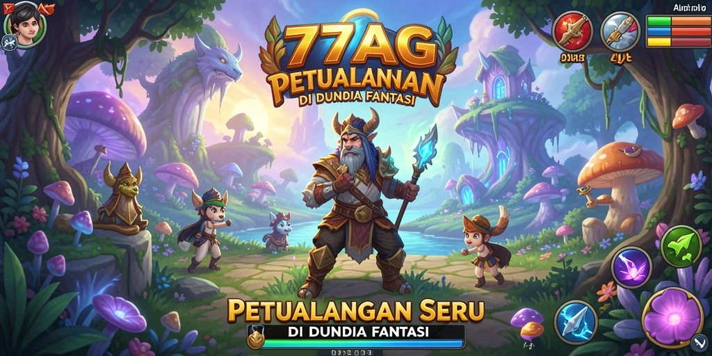 Tangkapan layar permainan <strong>77AG</strong> memperlihatkan aksi petualangan yang seru.