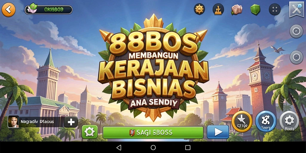 Tampilan gameplay 88BOS yang menampilkan pengelolaan bisnis yang seru.
