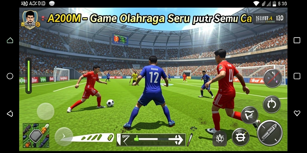 Tampilan gameplay A200M yang menggambarkan keseruan olahraga.