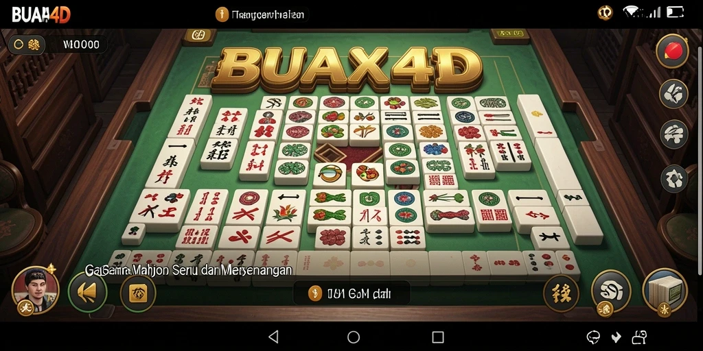 Gameplay BUAH4D dengan tatanan ubin Mahjong yang indah.