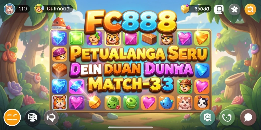 Tangkapan layar FC888 dengan gameplay Match-3 yang menarik.