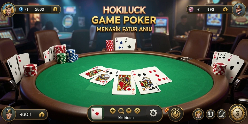 Screenshot gameplay HOKILUCK menampilkan permainan Poker yang seru dan interaktif.