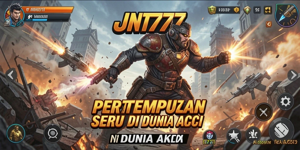 Tampilan gameplay seru dan penuh aksi dari JNT777.