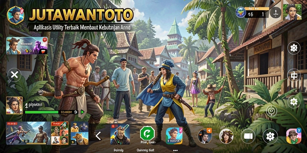 Tampilan antarmuka JUTAWANTOTO yang bersih dan sederhana.