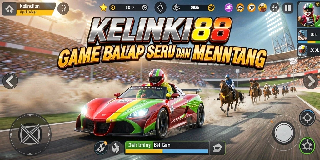 Tampilan menarik dari gameplay KELINCI88 saat balapan di trek seru.