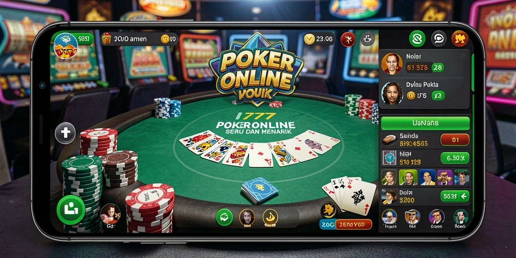 Tampilan aksi mendebarkan dalam permainan Poker L777.