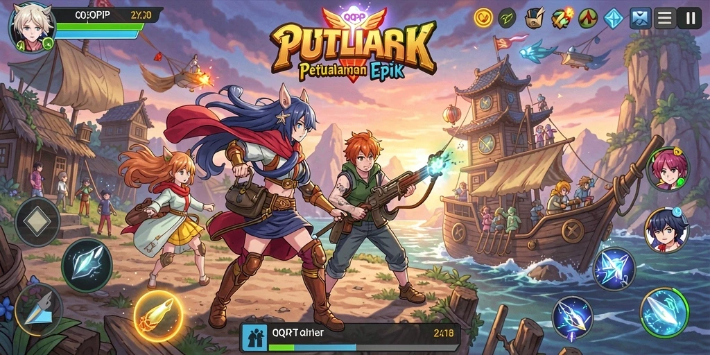 Tampilan gameplay QQRP yang memukau dan penuh aksi.