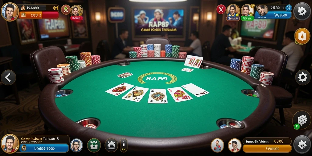 Tampilan gameplay Poker menarik di RAP89 dengan grafis menawan.