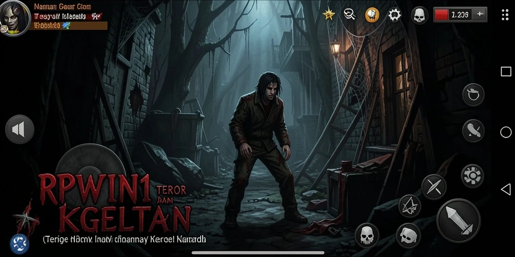 Tangkapan layar RPWIN1 menampilkan suasana mencekam di lingkungan yang gelap.