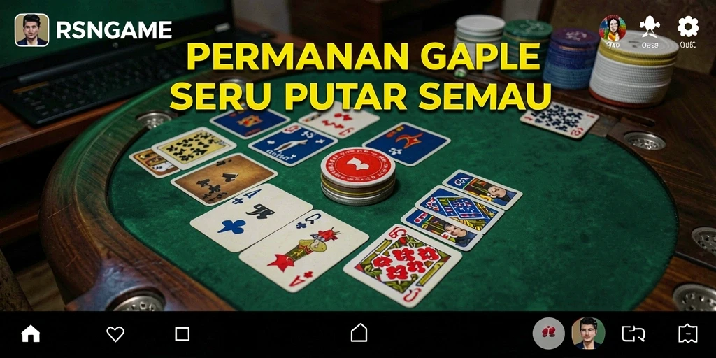 Screenshot RSNGAME menampilkan gameplay seru Gaple.