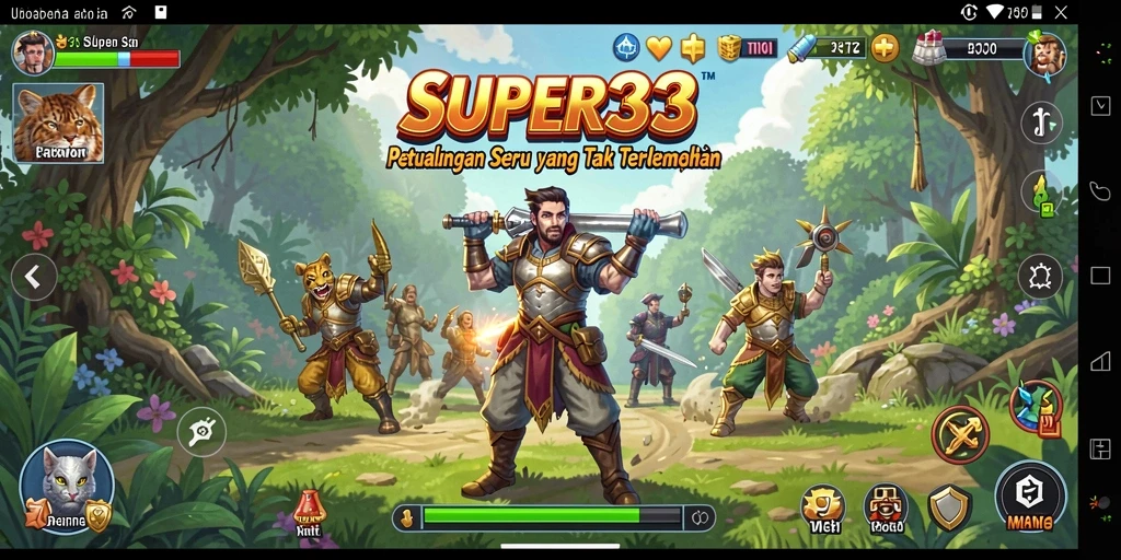 Screenshot gameplay <strong>SUPER33</strong> yang menunjukkan aksi petualangan seru.