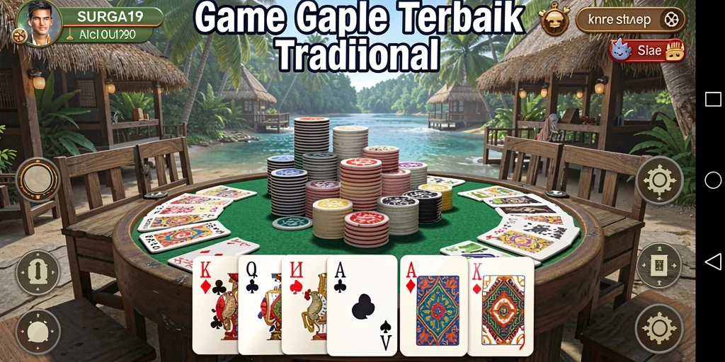 Screenshot gameplay SURGA19 yang menunjukkan keseruan bermain Gaple.