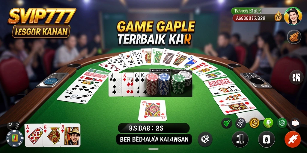Tampilan gameplay SVIP777 dengan pemain yang berkompetisi dalam Gaple.