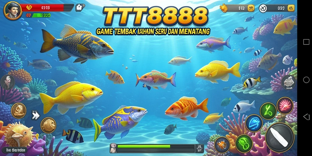 Screenshot TTT888 menunjukkan pengalaman gameplay Tembak Ikan yang seru.