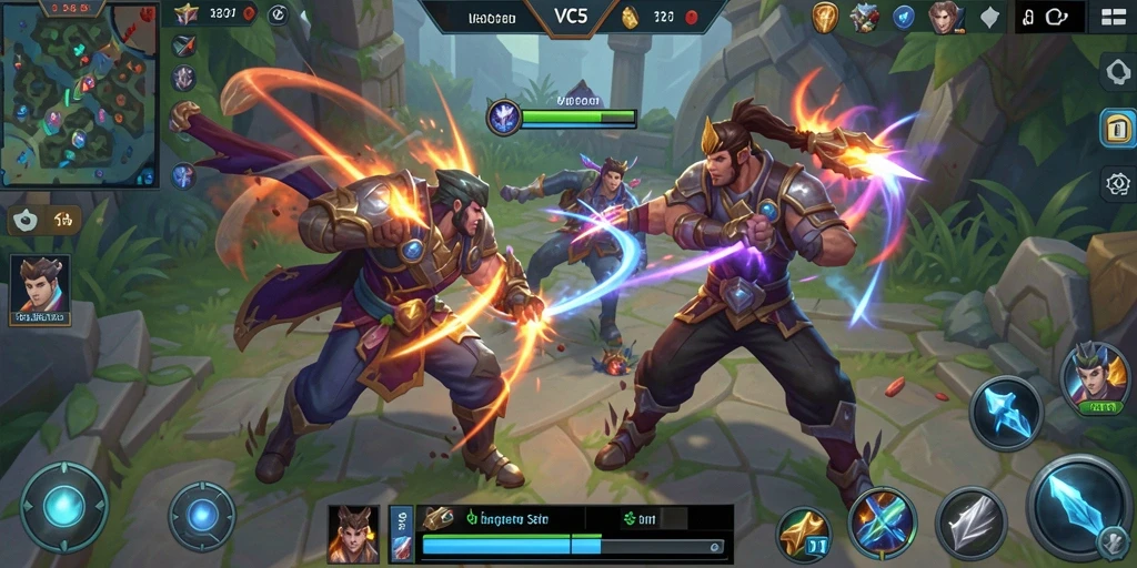 Tampilan menakjubkan dari gameplay VC5 saat pertempuran berlangsung.