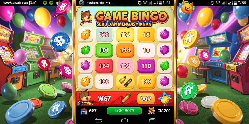 Tampilan gameplay seru dan interaktif di W67, penuh aksi Bingo.
